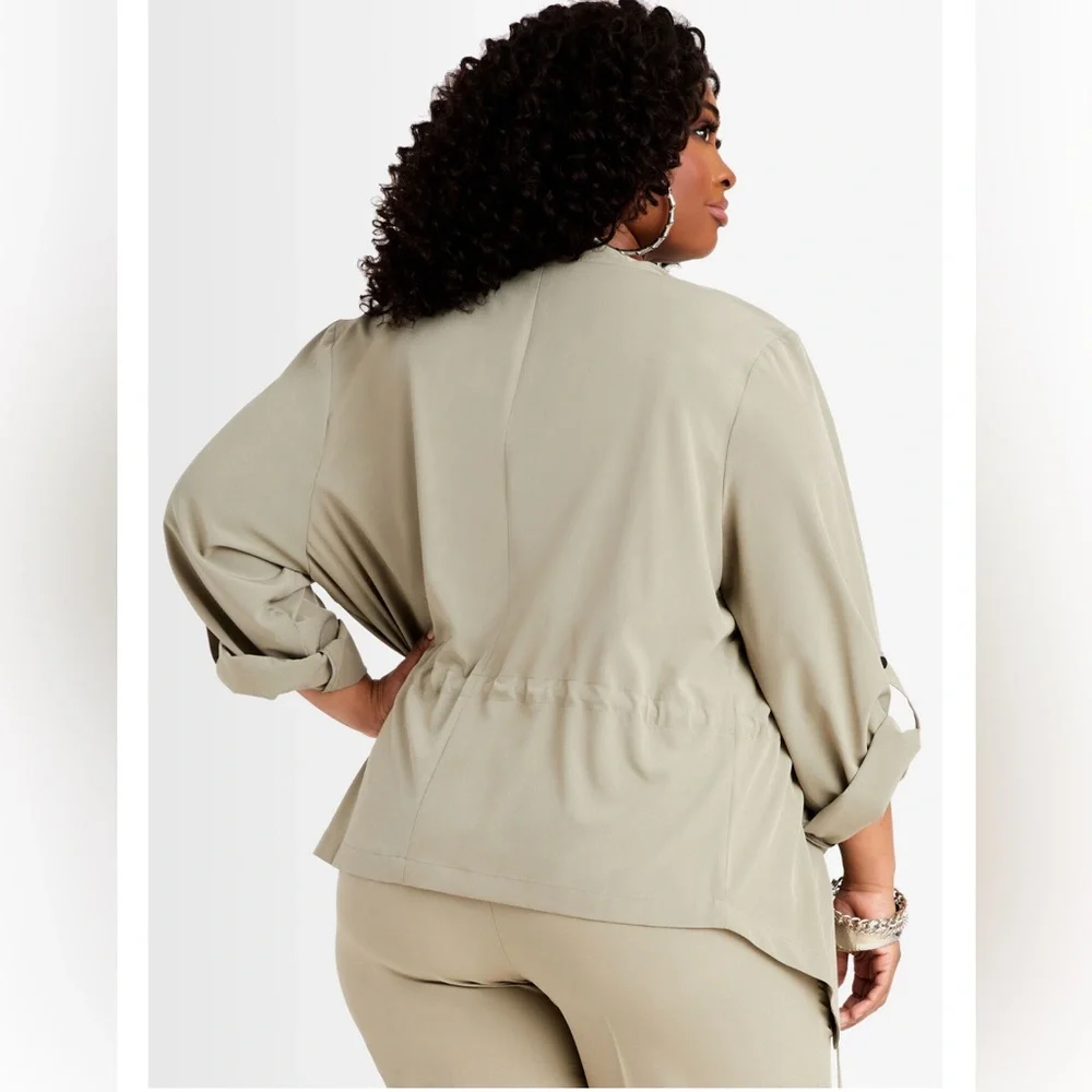 Drawstring Wrap Utility Jacket (set) - Picture 3 of 3
